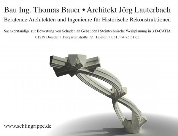 Logo von, bauer lauterbach GmbH - Beratende Architekten und Ingenieure für Historische Rekonstruktionen, Dresden